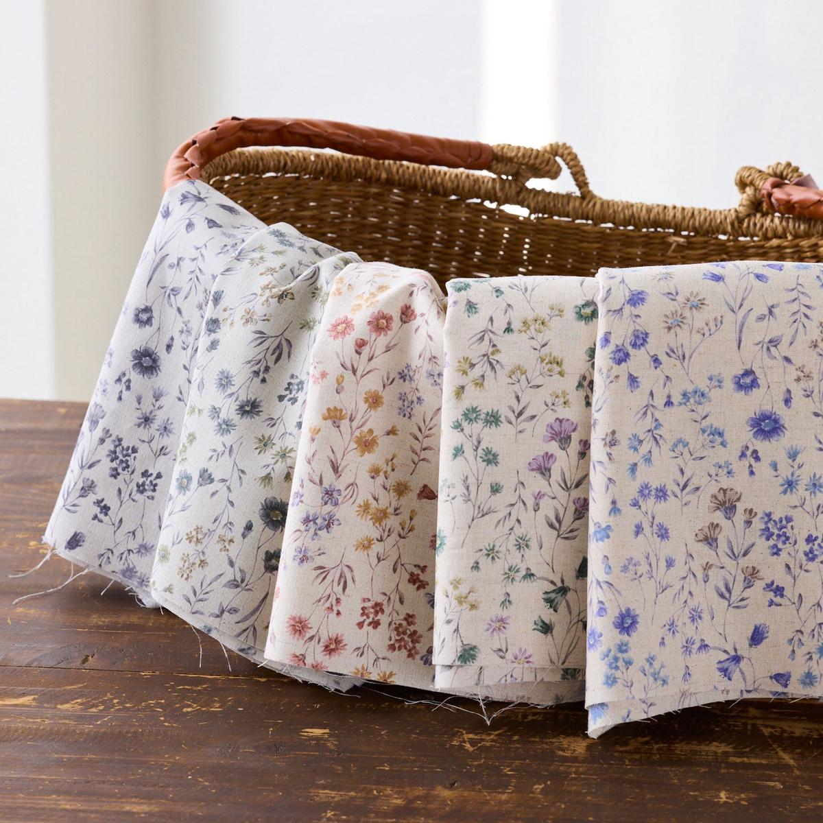 Antique Flowers Cotton Linen Sheeting YPA-69040-1