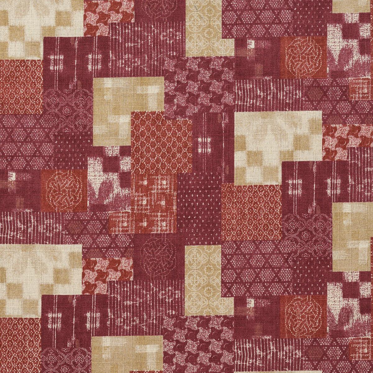 Boro Japan Patchwork Cotton Dobby - Red YKA-36050-1