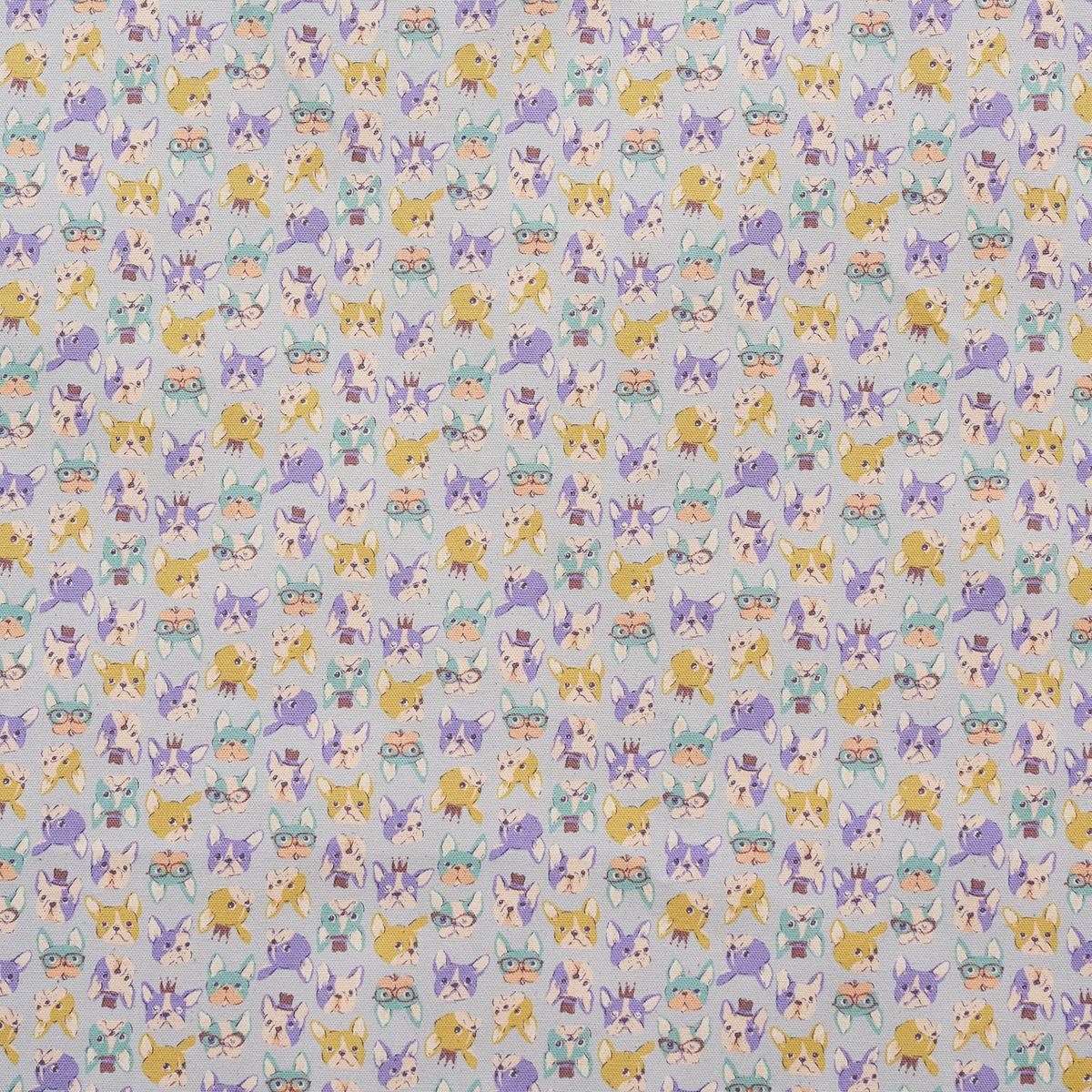 Chibi-pri French bulldog Cotton Oxford - Sax Blue YKA-31120-2