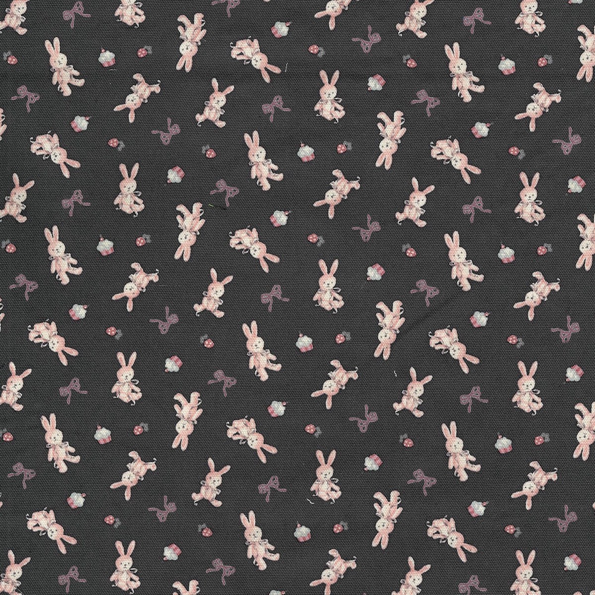 Chibi-pri Sweet Bunny Cotton Oxford - Black YKA-31120-1