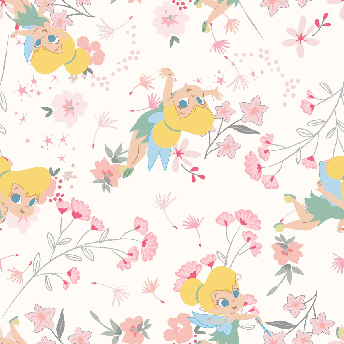 Disney Tinker Bell Dandelion Bloom Fabric