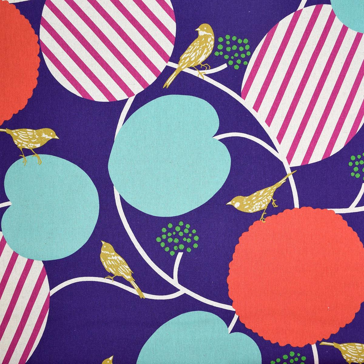 echino Pepe Cotton Linen Canvas - Purple EKX-98160-61