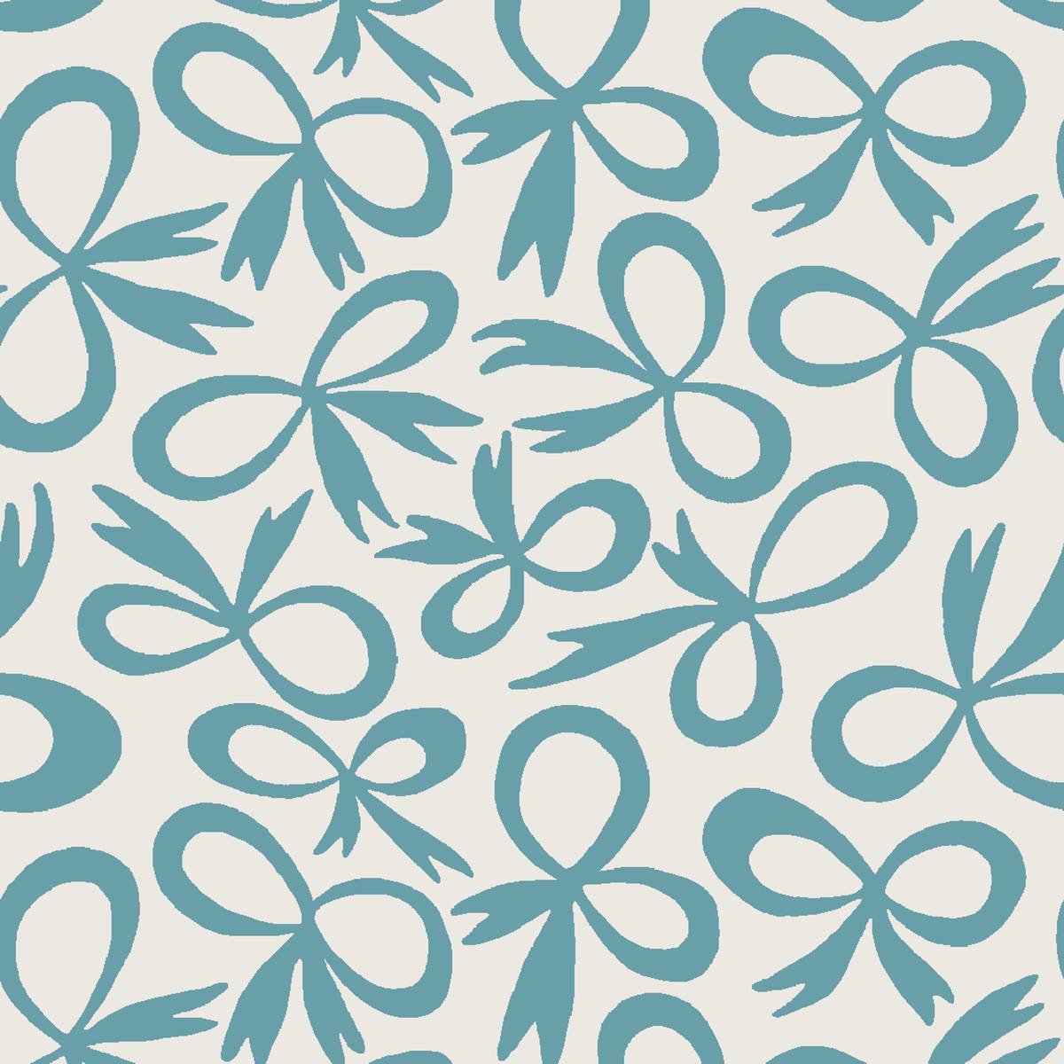 Emmy Bows on Bayou Blue Fabric