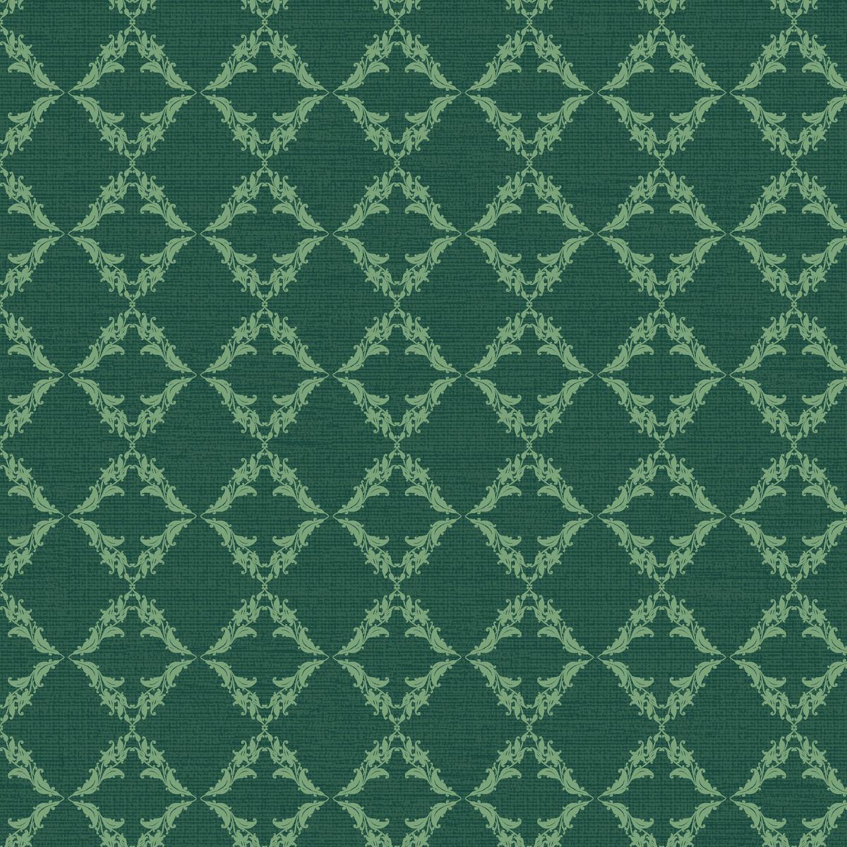 Frosted Diamonds on Green Fabric