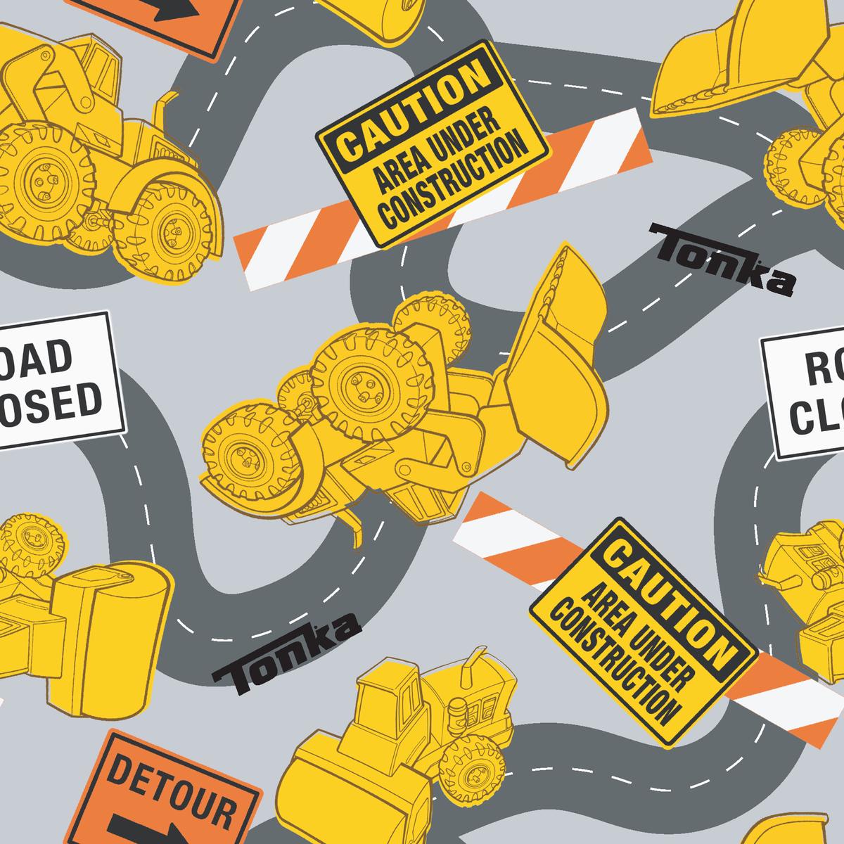 Hasbro Construction Zone Road Equipment Fabric
