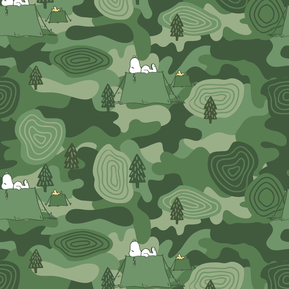 Peanuts Snoopy & Woodstock Camp Snoopy Fabric