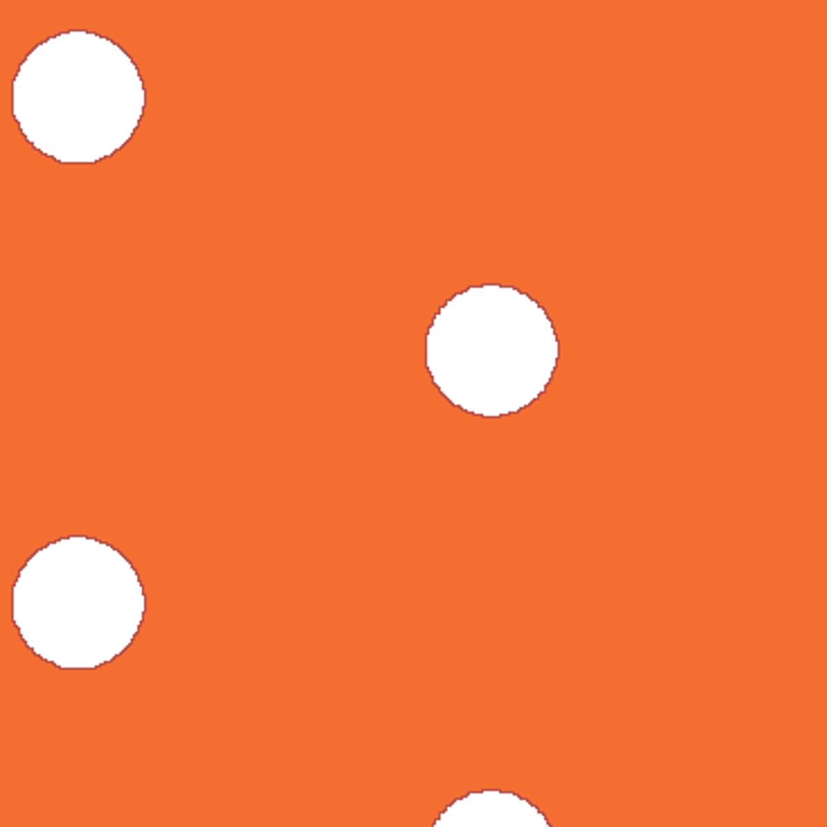 Polka Play, Deep Orange Fabric