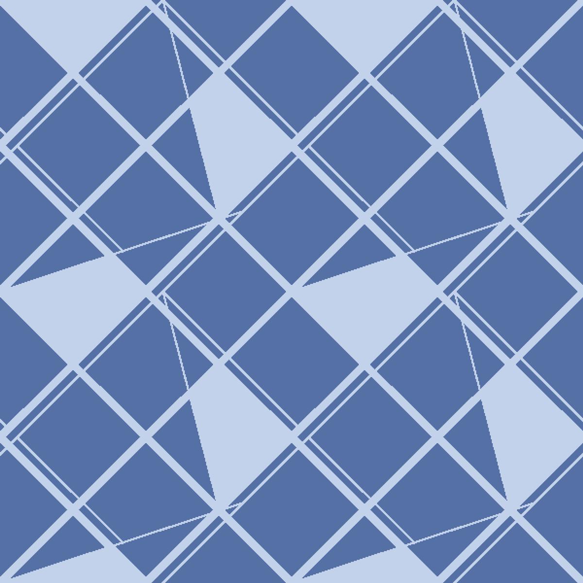 Retro Lattice - Blue Diamond Fabric