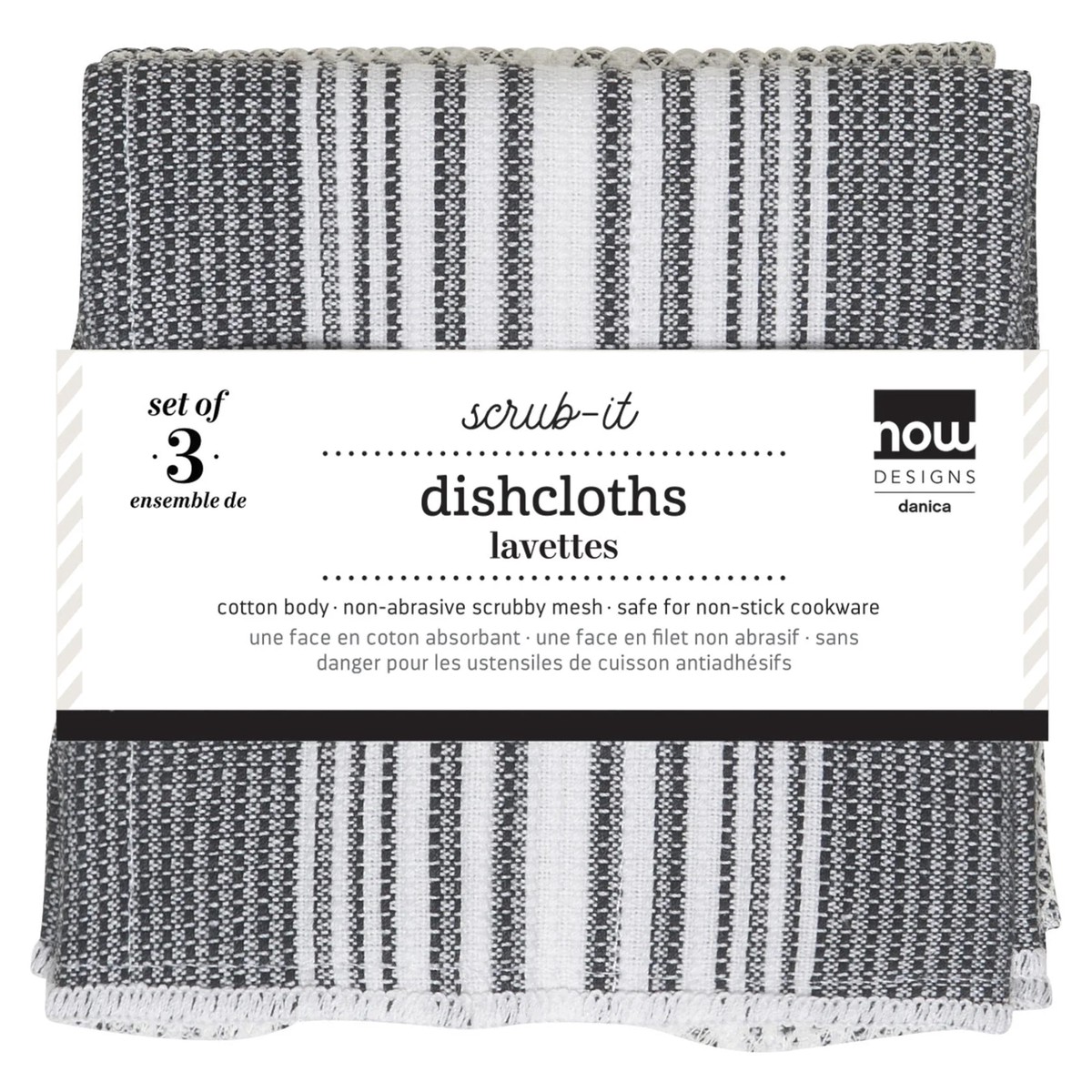 Scrub-It S/3 Dishcloths Black