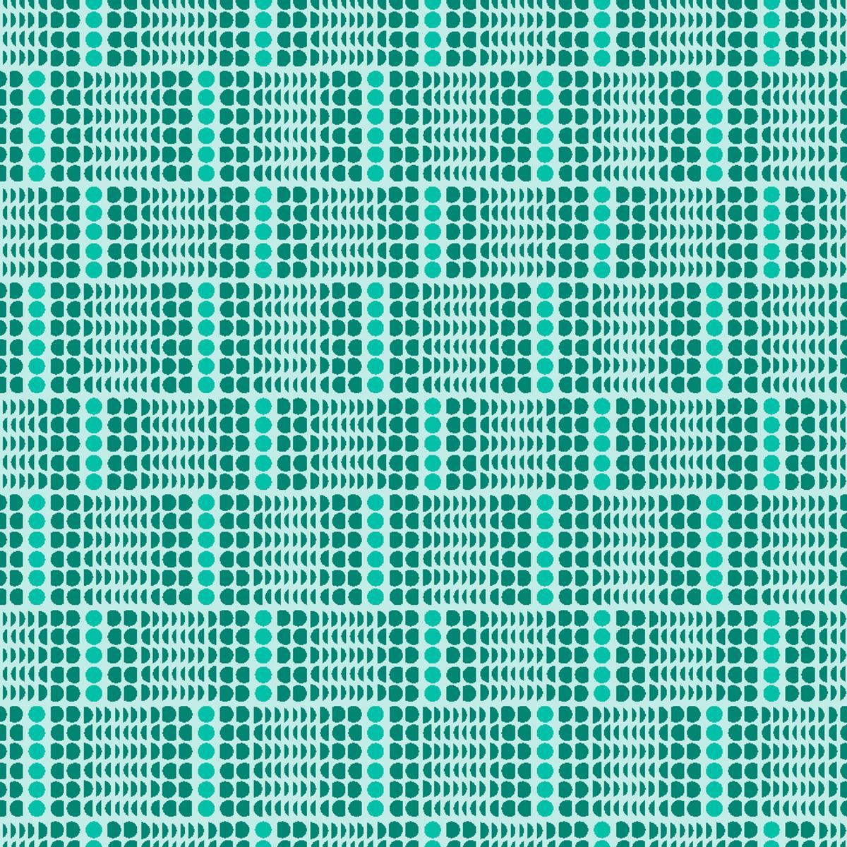 Sporty Check in Cream & Aqua Fabric
