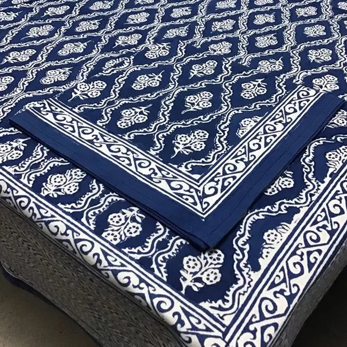 Trellis Navy Napkin