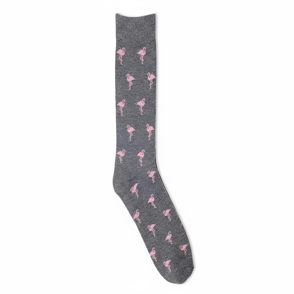 Chaussettes Flamant Rose Grises