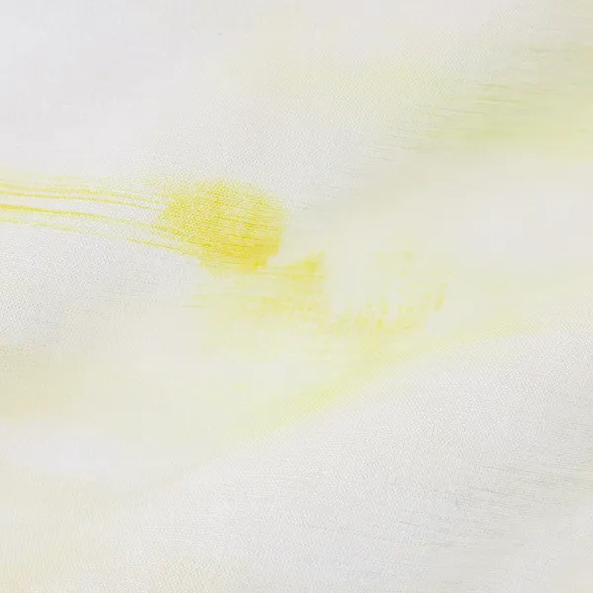 nani IRO Air Time Cotton Linen Single Gauze - White x Yellow EGX-11041-1