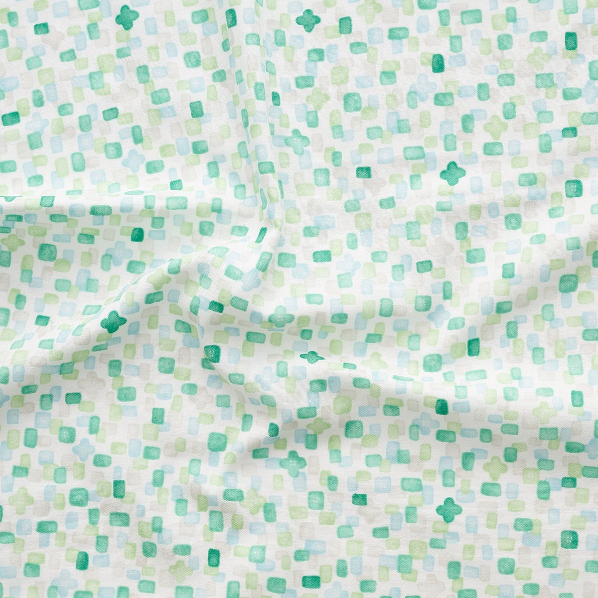 Pastel Geometric Cool Breeze Double Gauze - Green YGA-91090-1