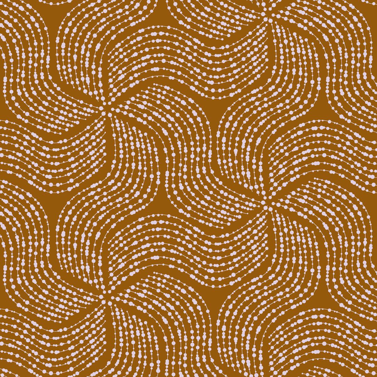 Swirl Dot on Amber Fabric