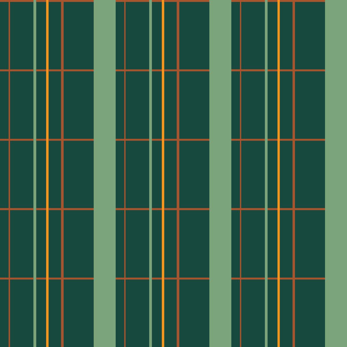 Holly Plaid on Green Fabric