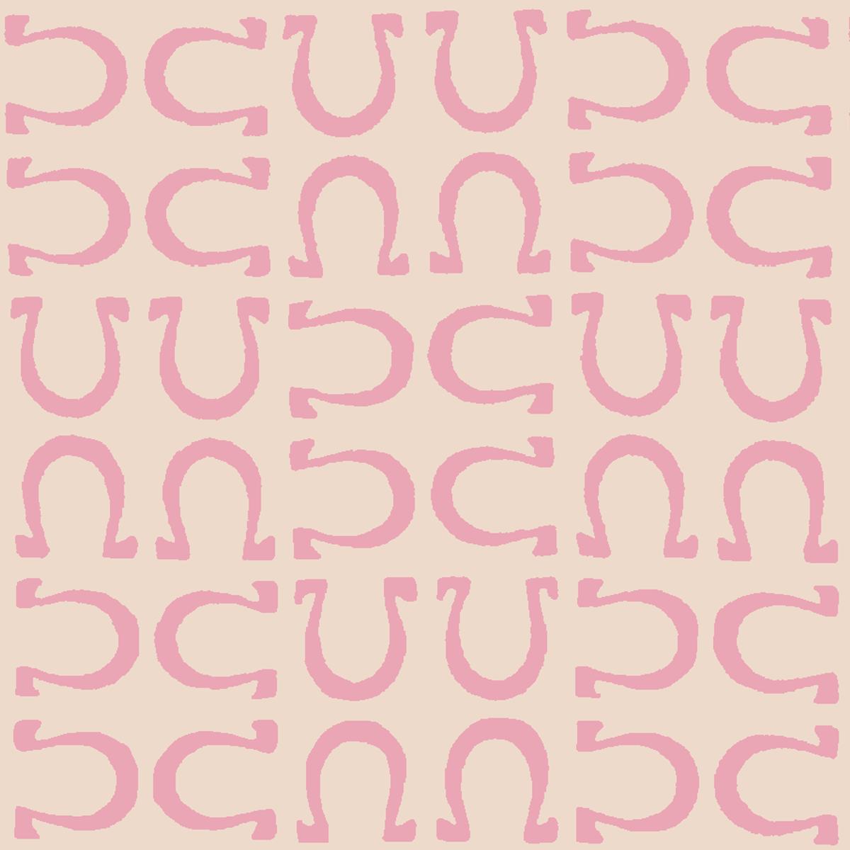 Horse Shoe - Pinky Fabric