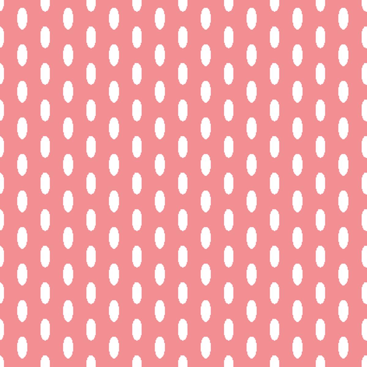 Mod Dots - Coral Pink Dotted Fabric