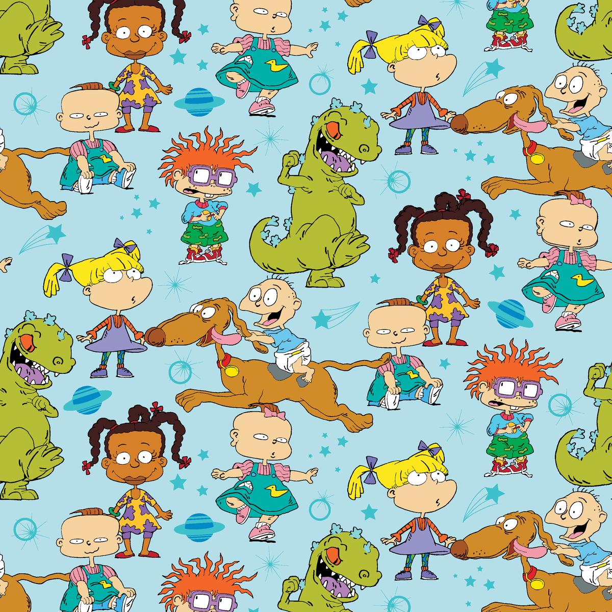 Nickelodeon Rugrats - Team Spirit! - Playful Character Fabric