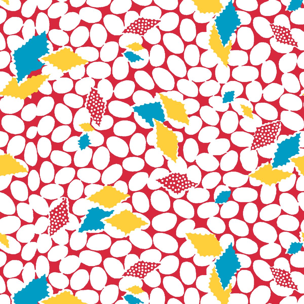 Mod Mosaic - Red Geometric Fabric