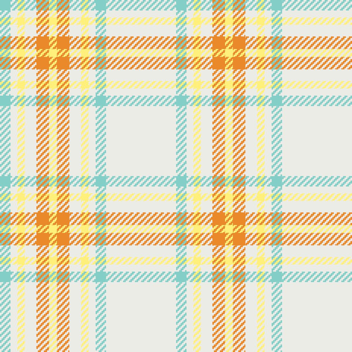 Spring Break - Orange Tartan Plaid Fabric