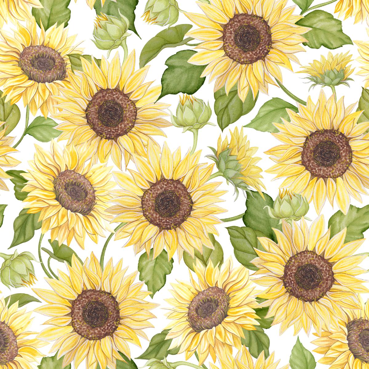 Sunflower Garden Packed by Nicole Tamarin Fabric