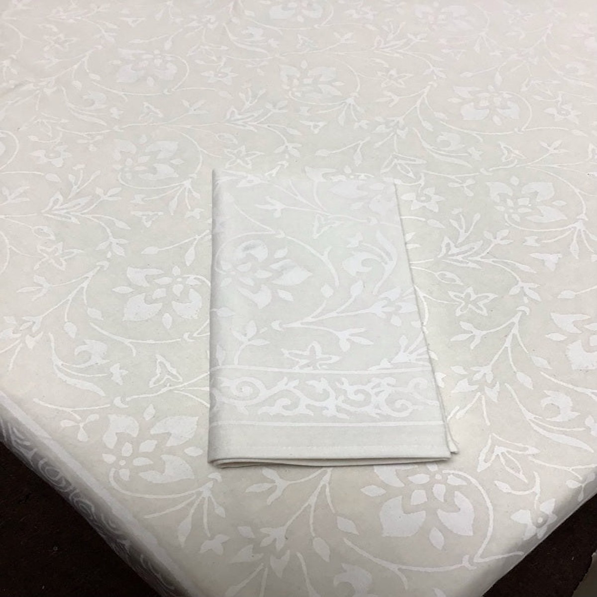 White on White Napkin