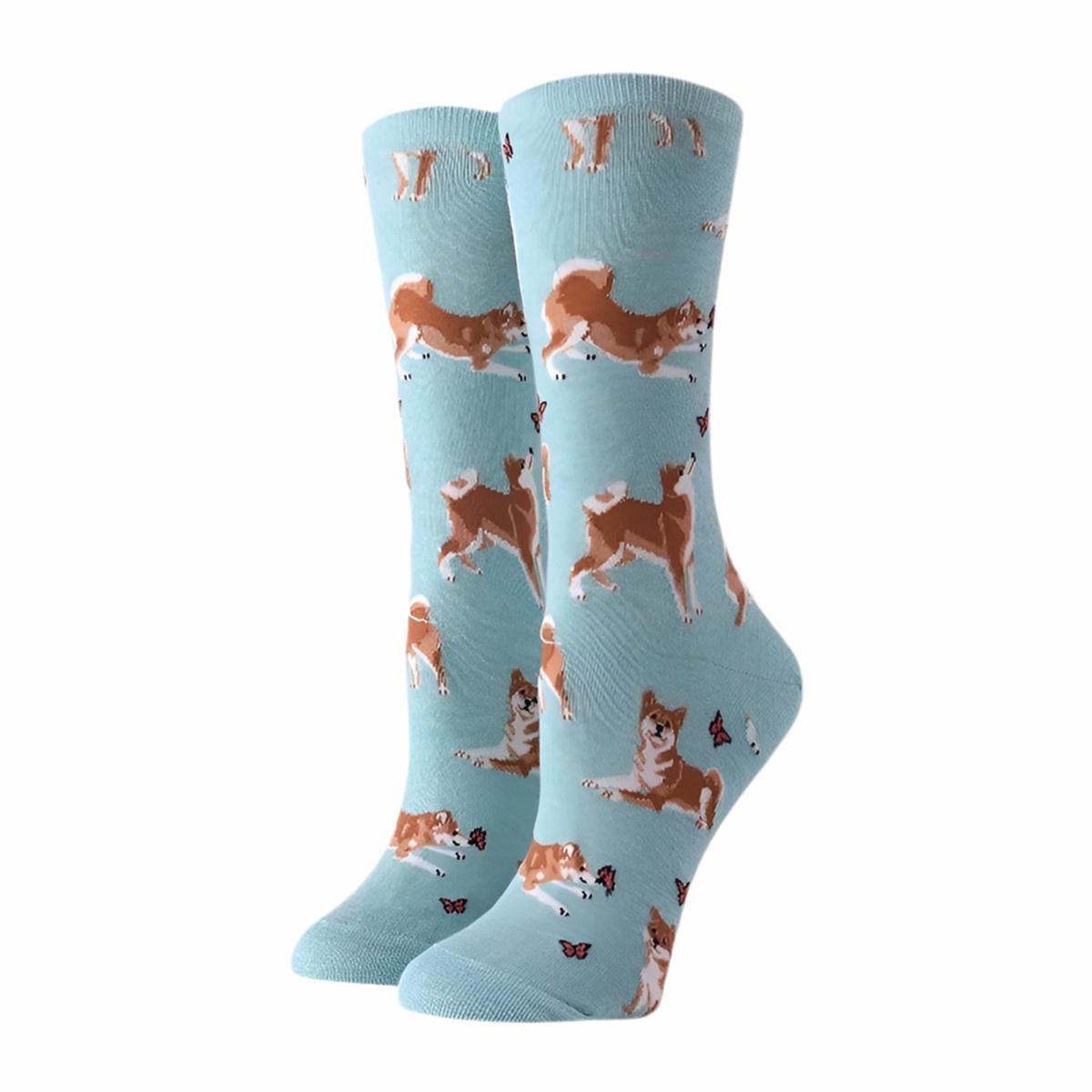 Chaussettes Shiba Inu et Papillons