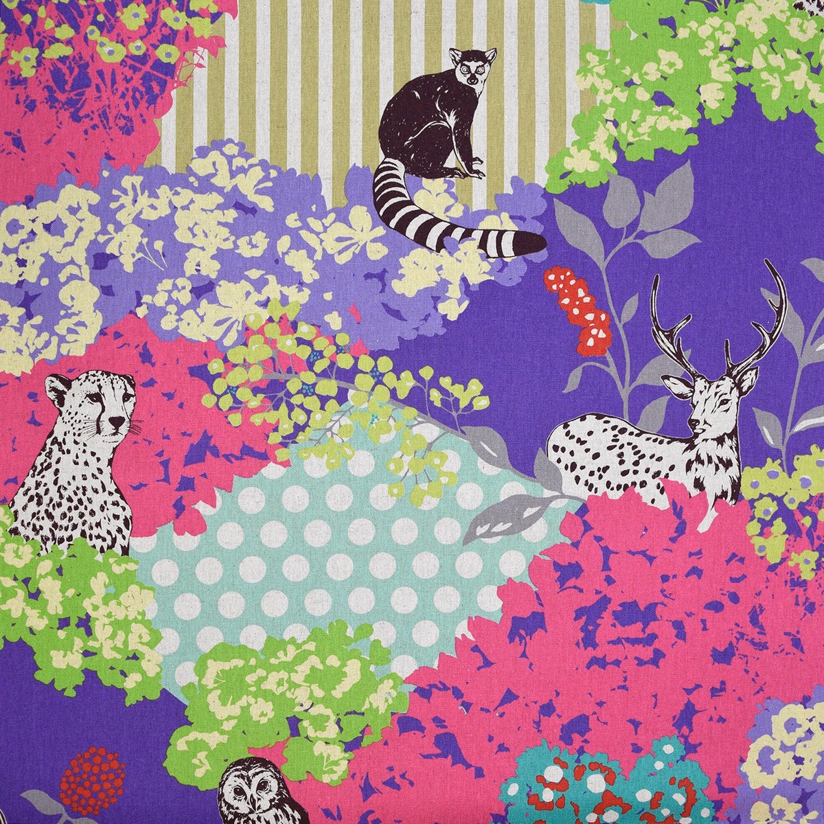 echino Hide Cotton Linen Canvas - Purple x Pink EKX-98160-60