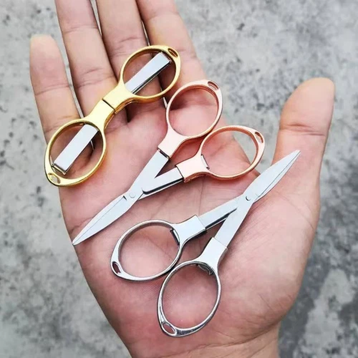 Folding Scissors Small Cutters Sewing Pocket Portable Travel Mini Foldable