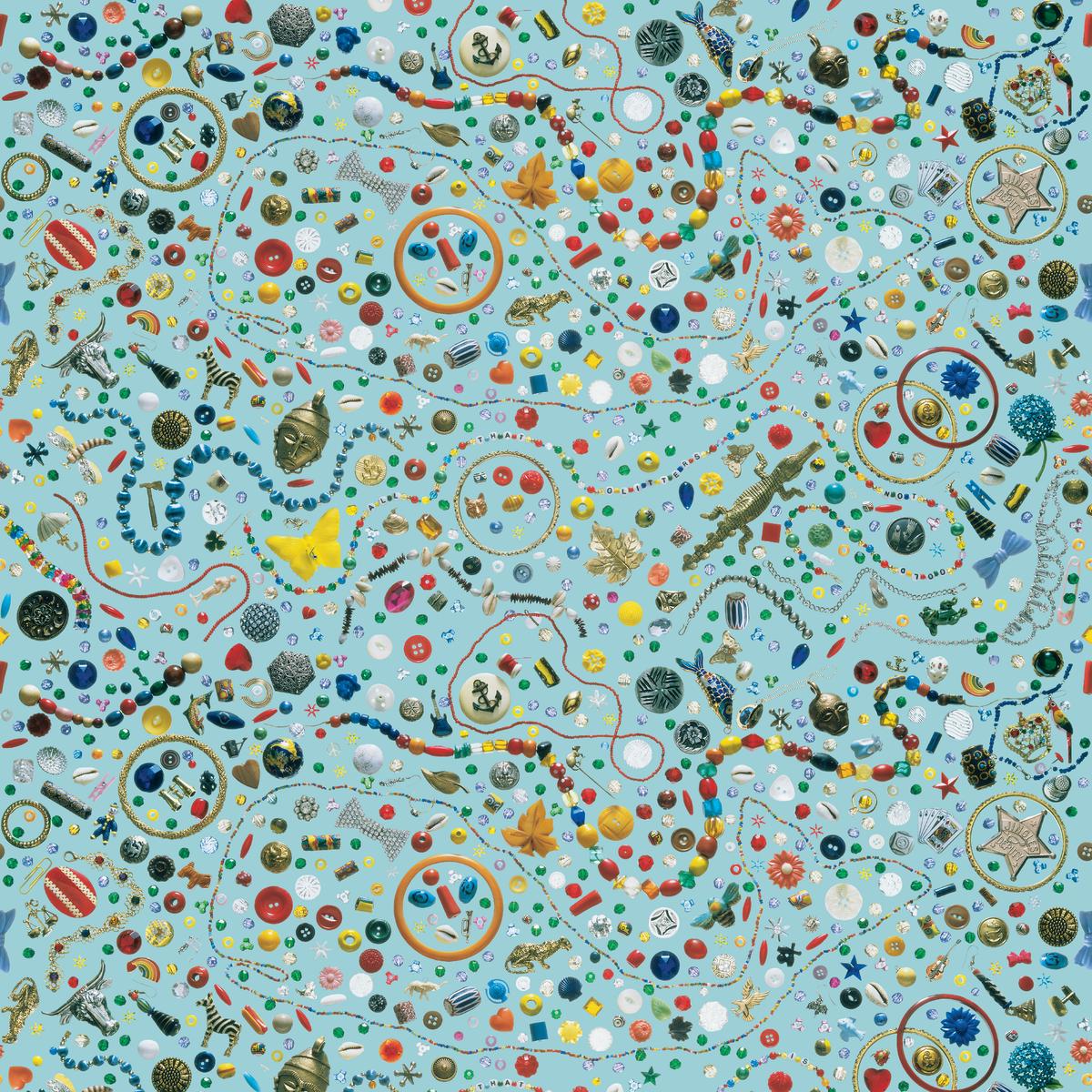 I Spy Mystery on Teal Fabric