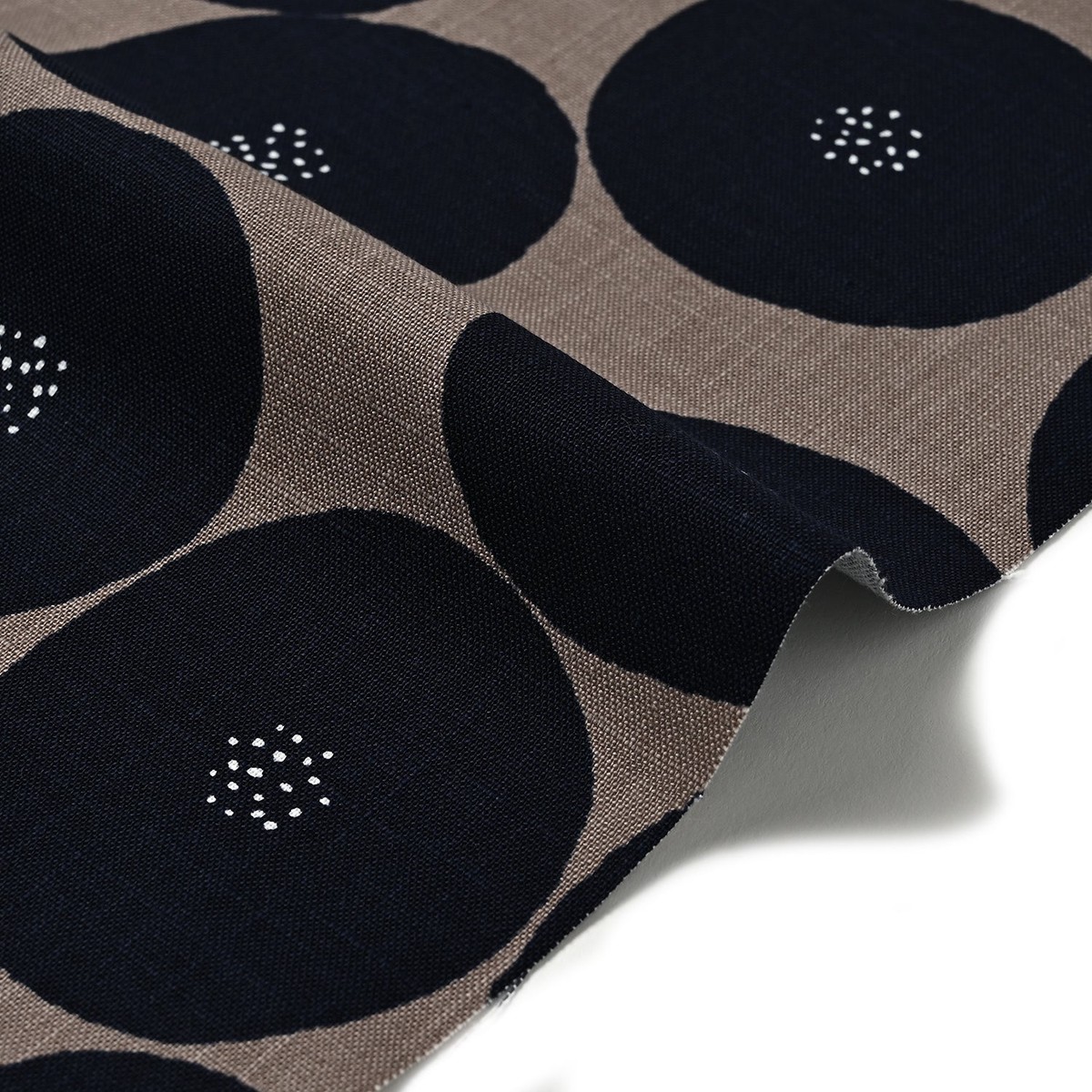 MUDDY WORKS Anpan Cotton Lightweight Canvas - Greige x Navy EKX-1140