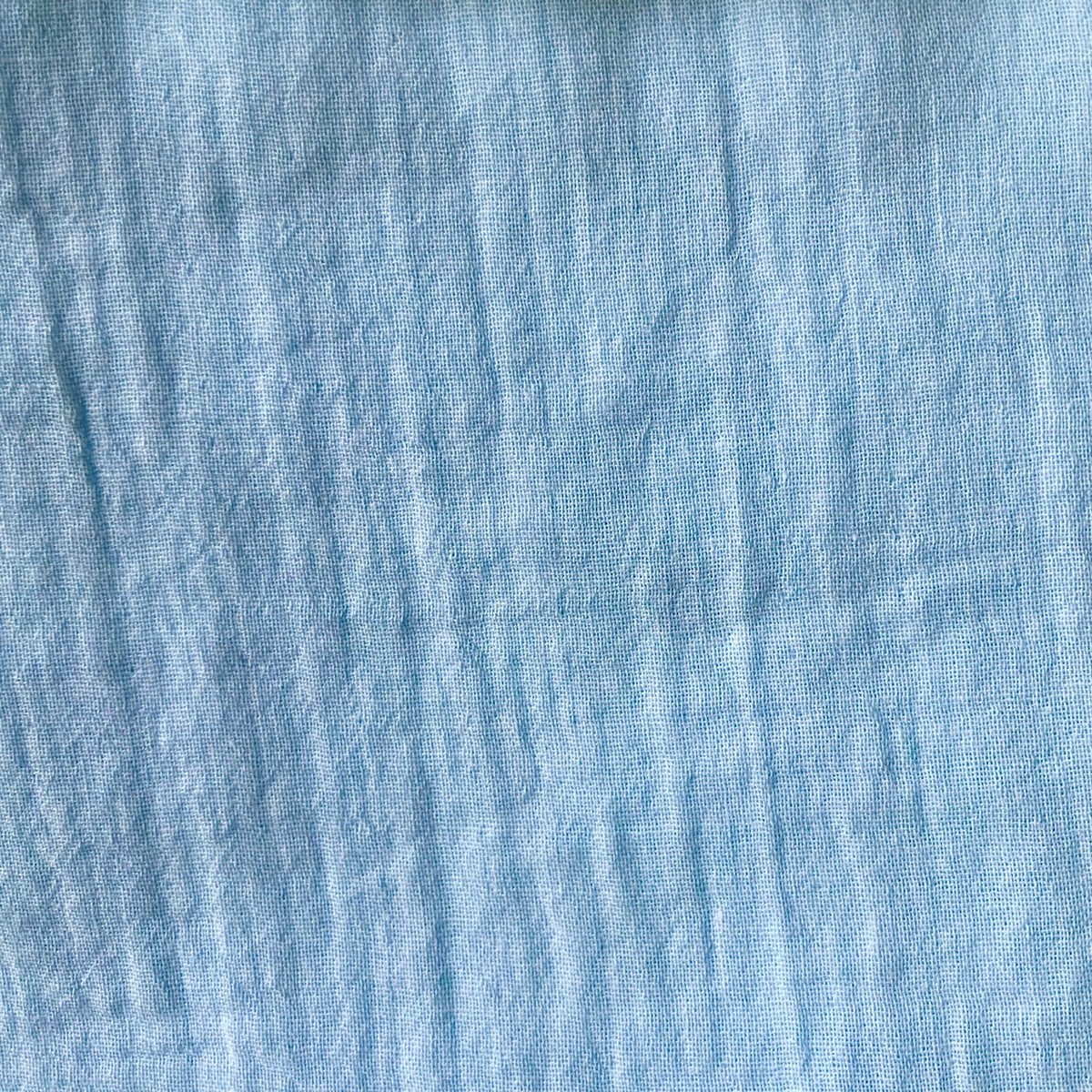 Nuno to Mono 100% Cotton Triple-Washed Double Gauze - Baby Blue YKA-500-1