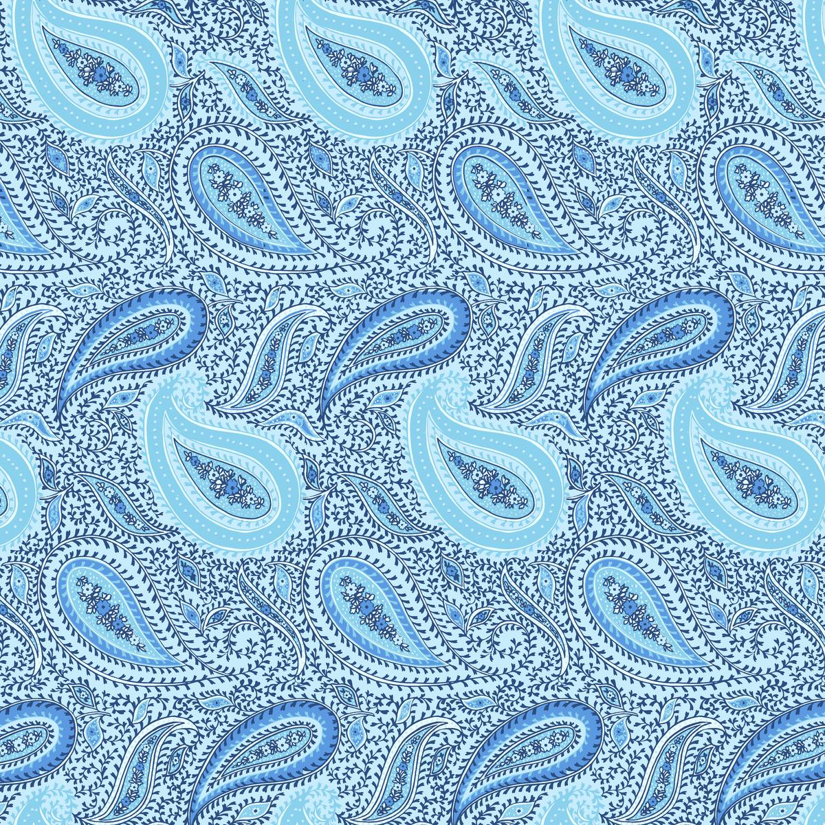 Zinnia on Blue Fabric