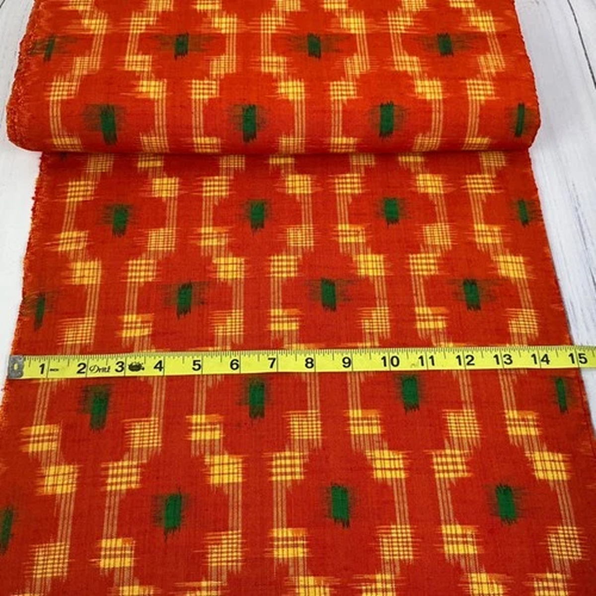 26x7.5 Antique French Fabric Early 1800s Andrinople Red Paisley pattern Cotton