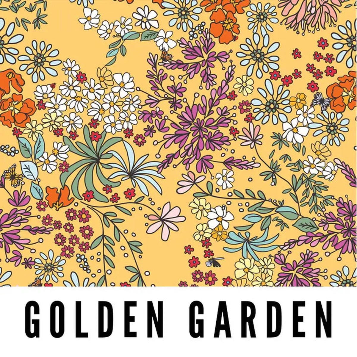 54 x 84 Golden Garden Rectangular Tablecloth