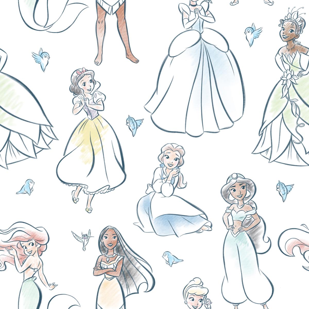 Disney Princess Crown & Gown Fabric