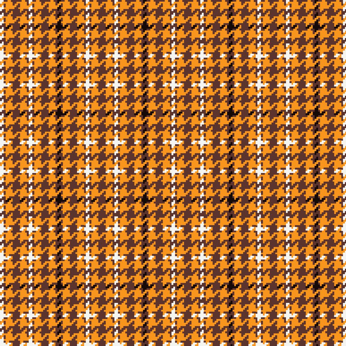 Joyful Houndstooth on Gold Fabric