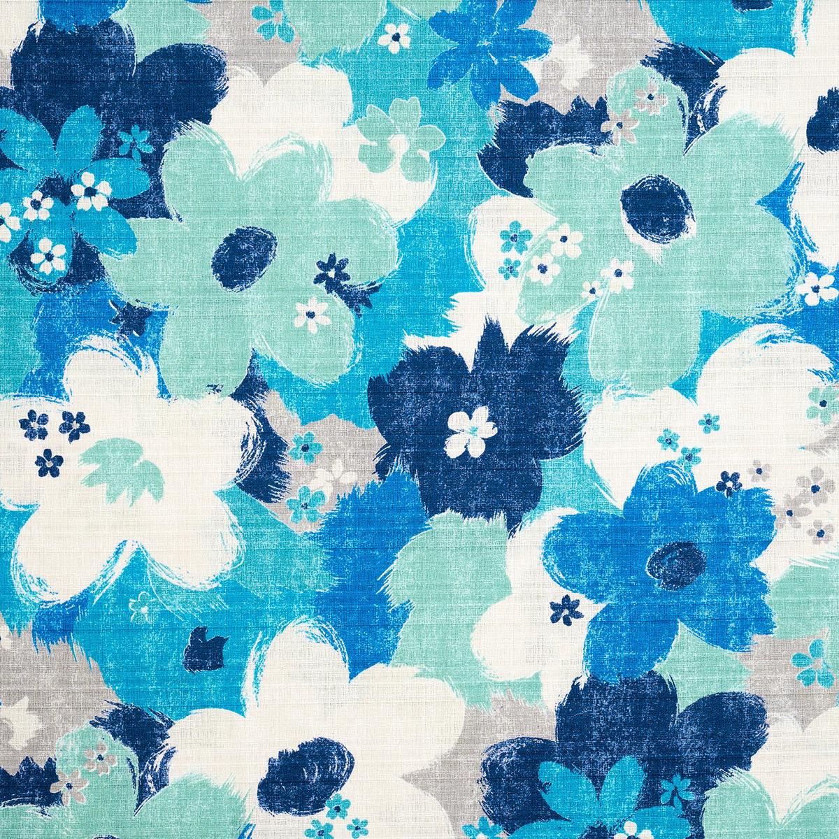 Sopo Retro Vintage Floral Cotton Vanillan Dobby - Blue YGA-89060-2