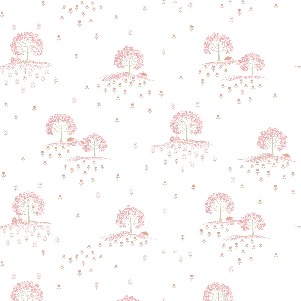 Chelles on Dogwood Fabric