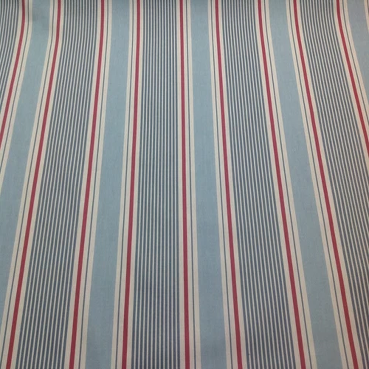 Clarke+Clarke SAIL STRIPE MARINE Nautical Cotton Fabric.Curtains/Upholstery