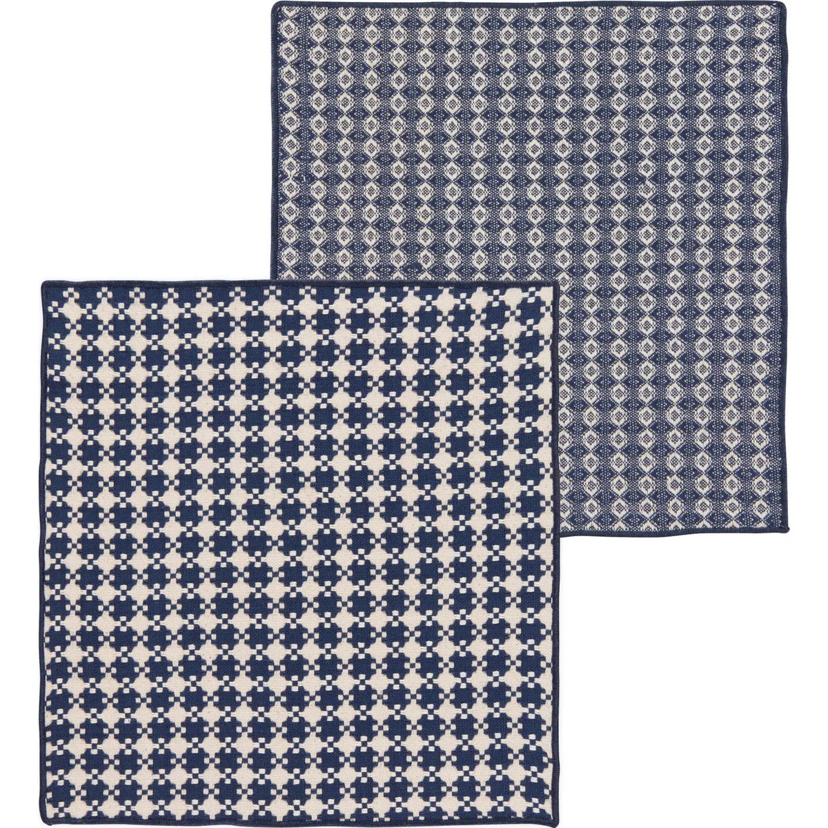 S/2 Midnight Woven Check Dish Cloth