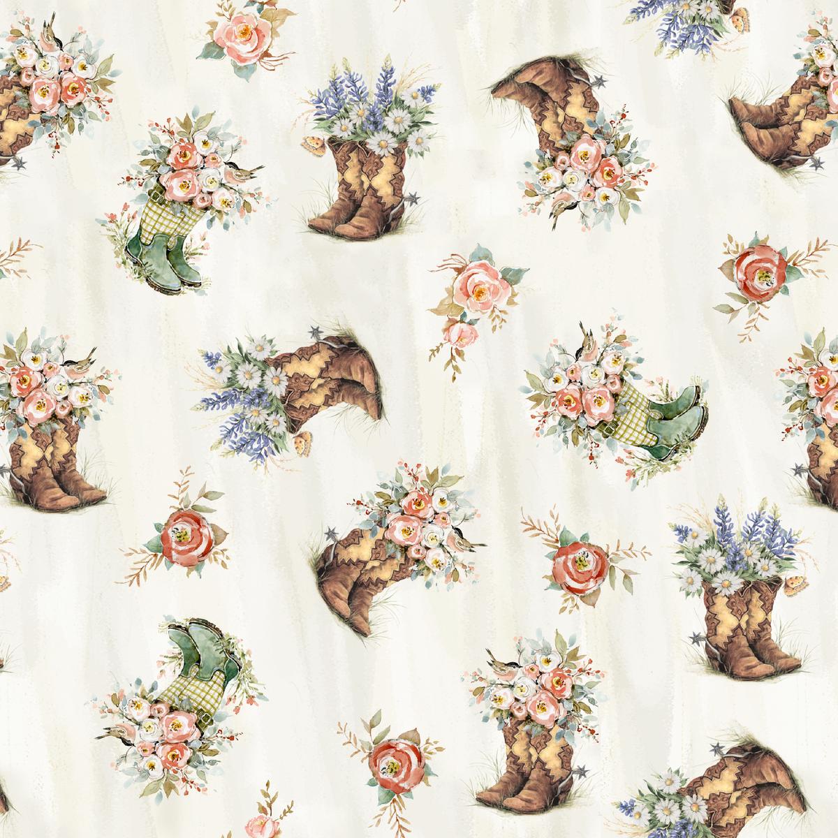 Susan Winget - Countryside Charm - Floral Boot Fabric