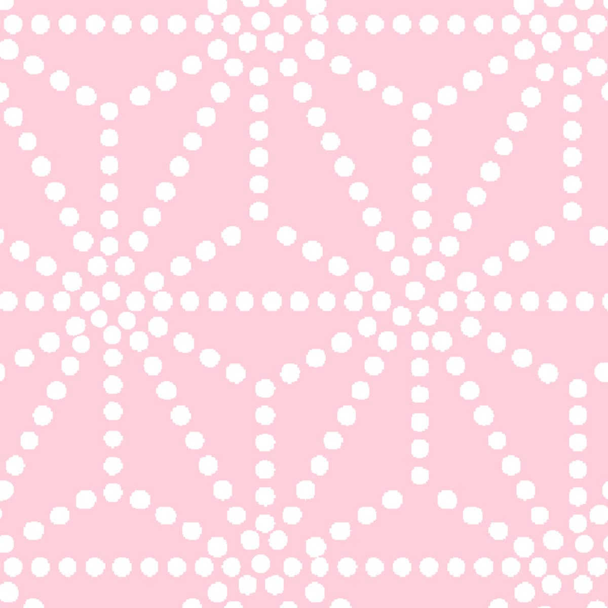 Dotted Starburst on Light Pink Fabric