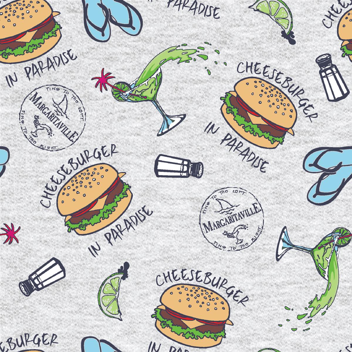 Margaritaville - Beach Bites - Cheeseburger Paradise Fabric