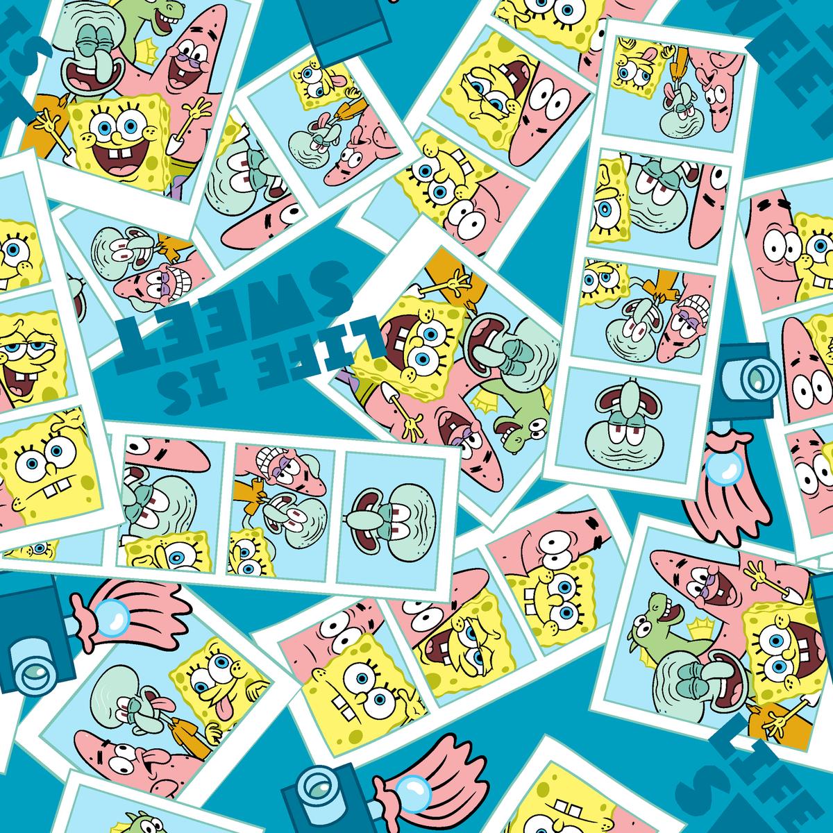 SpongeBob Photobooth Collage: Life Is Sweet Fabric