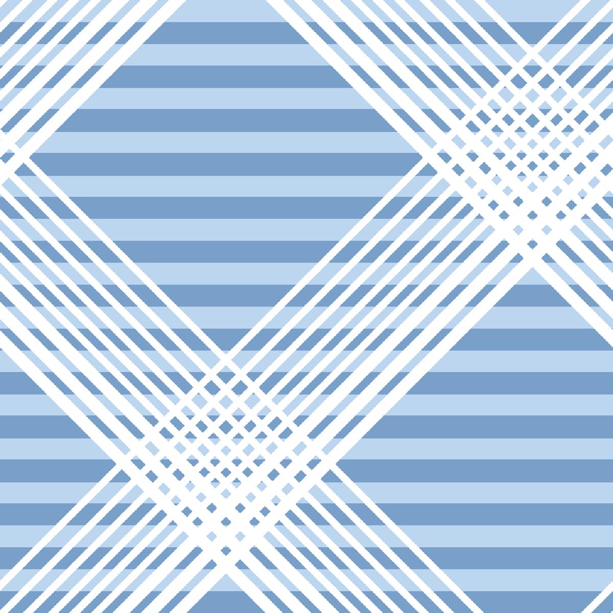 Striped Plaid in Blue Fabric