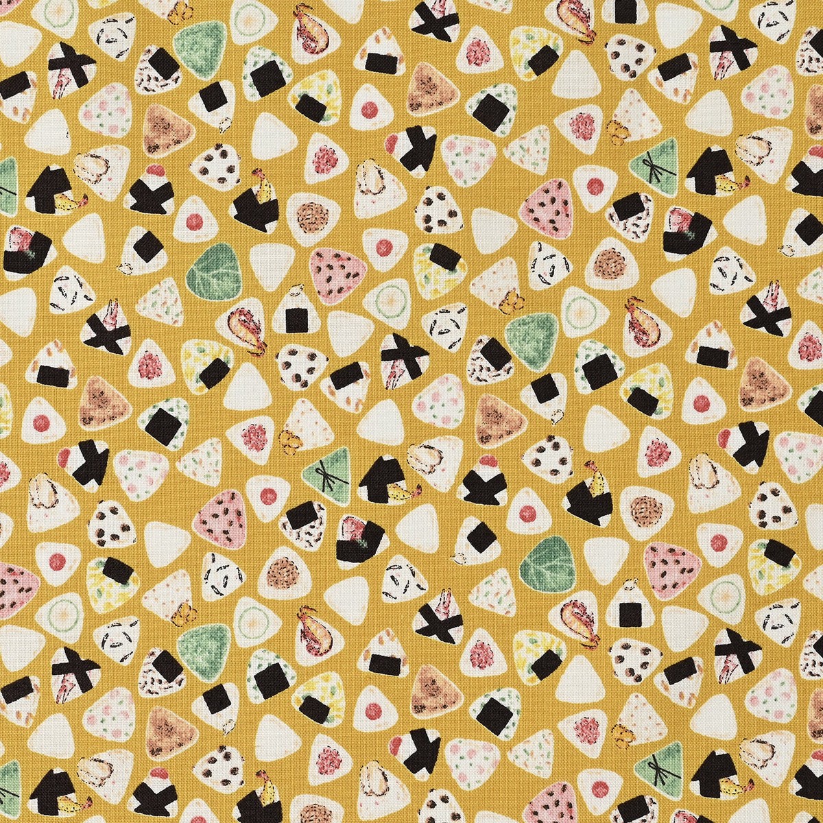 Mini Onigiri Rice Ball Cotton Sheeting - Yellow YPA-59040-1