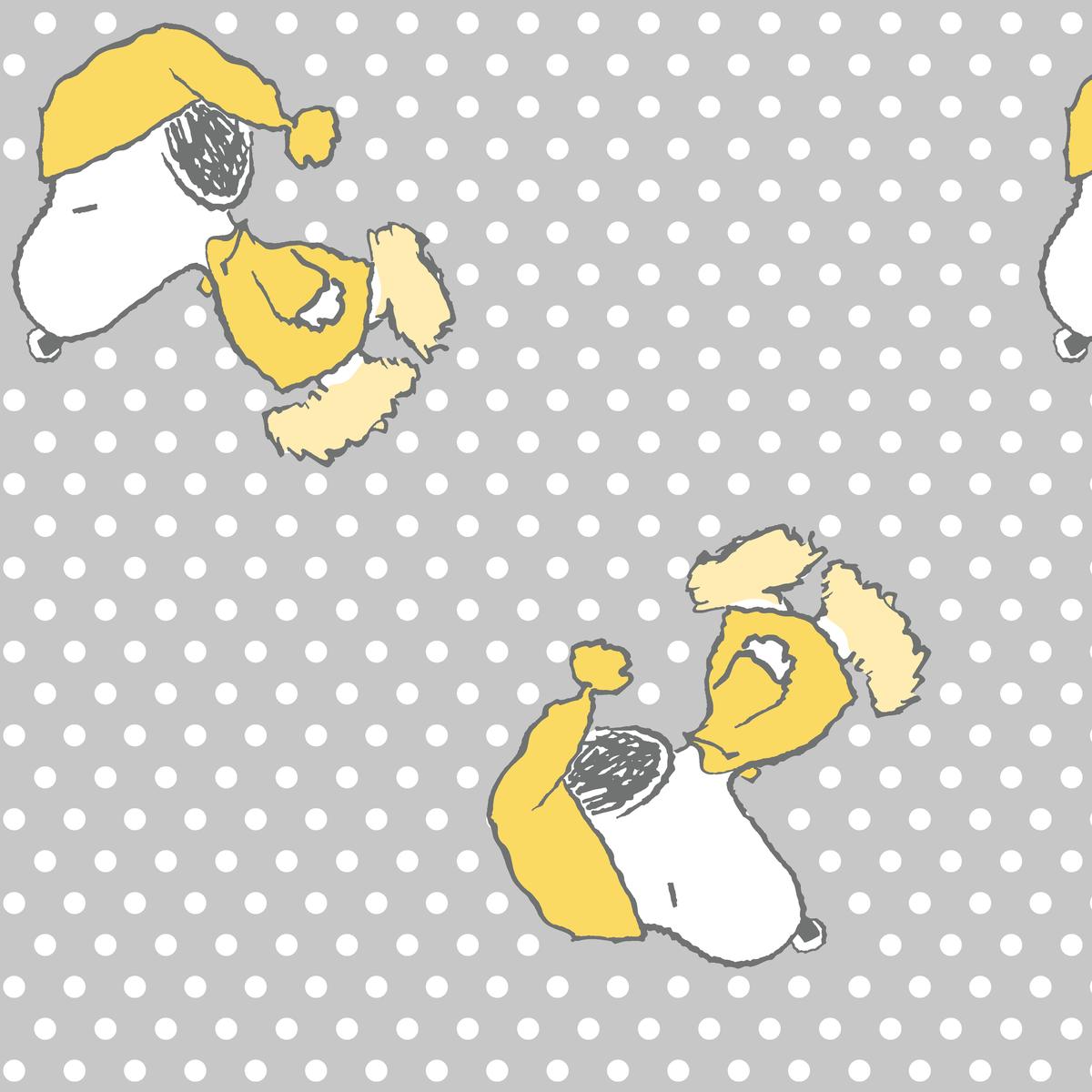 Peanuts Snoopy Pajama Polka Dot Toss Fabric