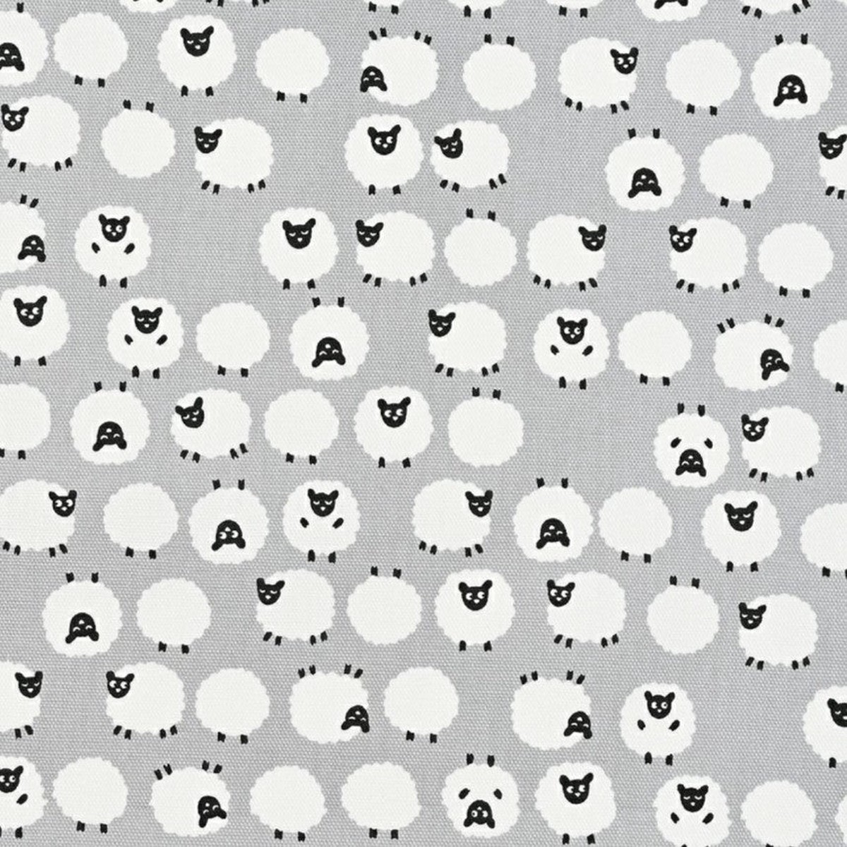 Simply Palette Sheep Prints Cotton Oxford - Light Grey YPA-69010-2